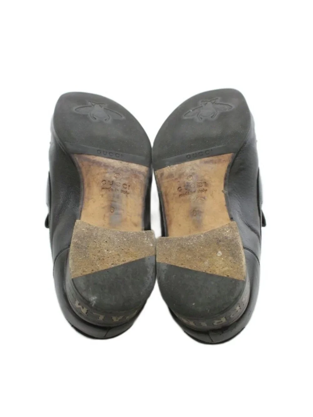 Gucci Horsebit Loafers Fringe Leather Black 8
